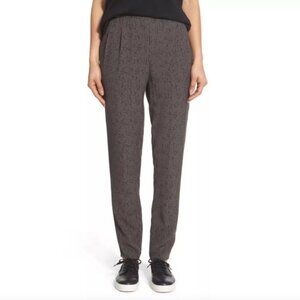 Eileen Fisher Confetti Printed Silk Crepe Slouchy Pant Size M